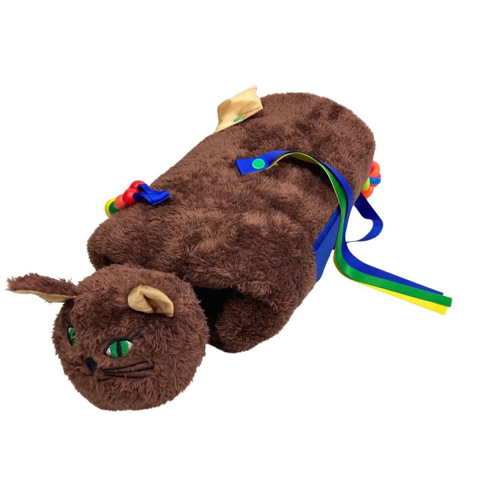 Twiddle Cat Plush Brown Muff Sensory Comfort Aid 14" Autism Alzheimer's Needs